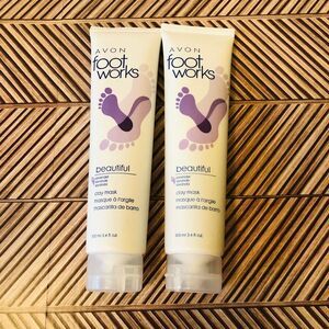 Avon Foot Works Lavender Clay Mask 3.4 fl. oz. Set of 2 DISCONTINUED SEALED